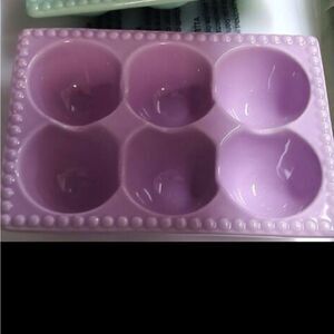 Purple Egg Holder Ceramic Trays